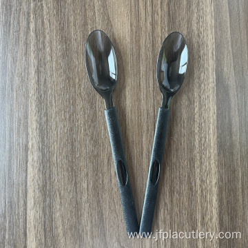 black disposable plastic fork and spoon cutlery